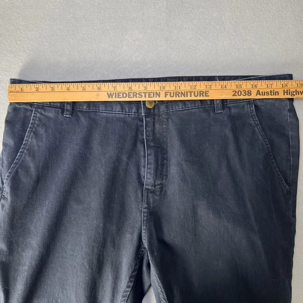 Rodd and Gunn Mens Slim Fit Chino Pants Size 38 x 31 Navy Blue Italy Shortened
